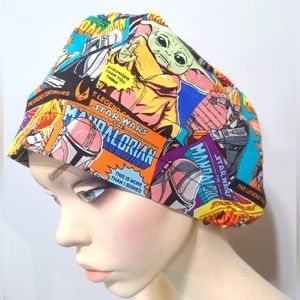 NEW Star Wars MANDALORIAN Yoda Surgical Scrub Cap Hat, EURO Style, Adjustable